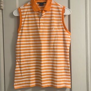 Striped sleeves golf top